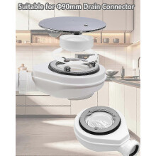 Haarsieb für die Dusche, kompatibel mit Viega Tempoplex Ablaufgarnitur 6960 6961 6962 6963, 2er-Set Filter mit Wellensieb