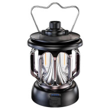 (Black) Fashion Super Brights Retro Tent Light Waterproof Emergency Flashlight for Fishing Camping