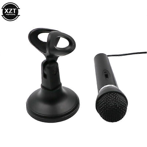 Handheld Condenser Microphone with Desktop Stand, 3.5mm Plug for PC Recording 2