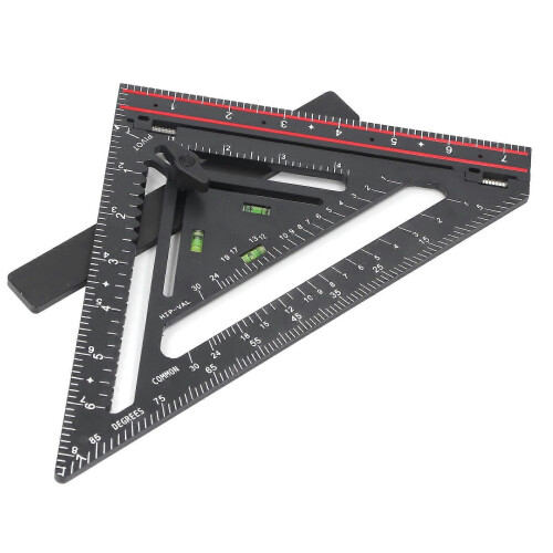 Plastic Folding Triangle Ruler with Positioning Rod for Accurate Woodworking Architectural Design 1