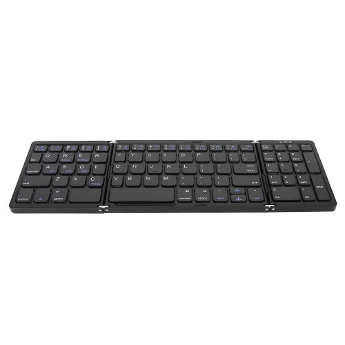 Triple Fold Bluetooth Keyboard for Laptop Tablet Phone, Multi-Device Connection, Scissor Switch Keys, Black 1