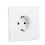 Stainless Steel 16A Wall Socket with Insulated PC Base, White Modern Panel 4