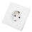 Wall Socket Stainless Steel Panel PC Base White 16A Modern Wall Plug for Home Hotel 5