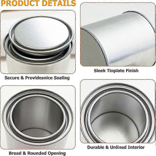 Empty Paint Cans with Lids, 12 Pack 0.4 Quart Tin Unlined for Crafts DIY Storage 1