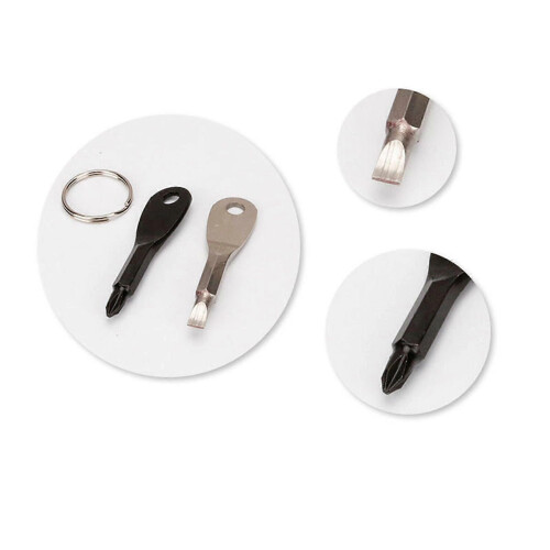 Keychain Screwdriver Set 2 in 1 Phillips and Flat Head Steel Portable Tool 2