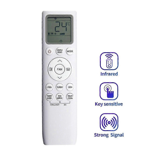 Air Conditioner Remote Control Compatible with TCL 002383 White ABS Low Power Consumption 1