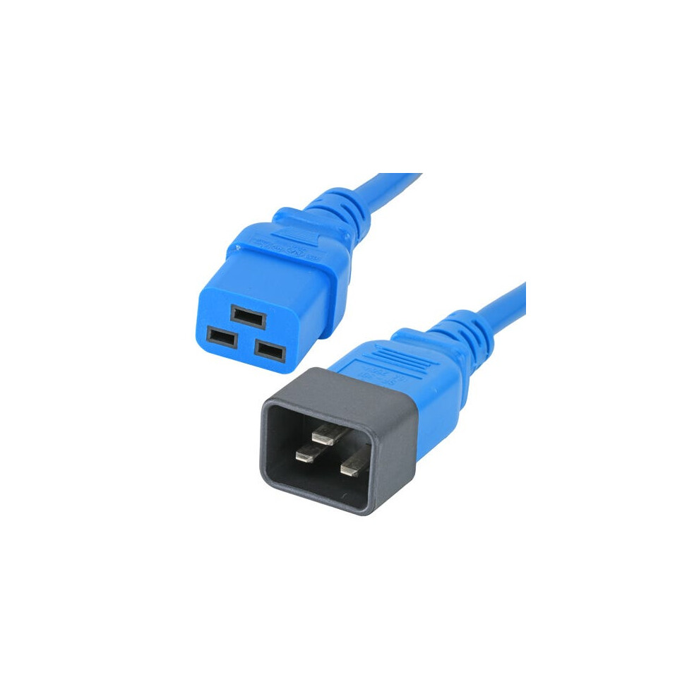 Cablenet 0.5M C20 - C19 Pvc 1.5Mm Power Lead Blue 5056750307260
