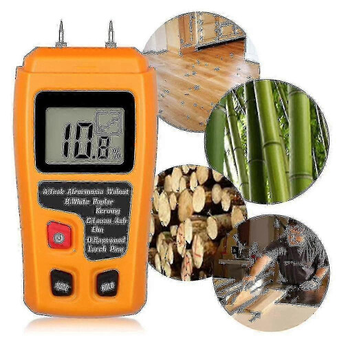 LCD Wood Moisture Meter, Digital Tester for Wood Flooring Construction 0-9% Range 2