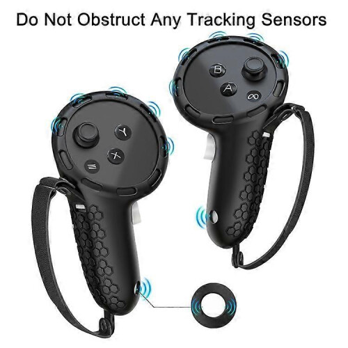 Compatibel met Meta Quest 3 controllerhoes met verstelbare knokkelband. 1