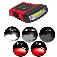 (Yellow) Portable Strong Light Headlamp with Clip Multi-Purpose Lighting Flashlight for Outdoor Activities