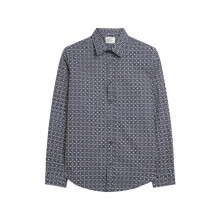 (S, Twilight Denim) Ben Sherman Mens Mono Geo Shirt