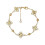 Μοντέρνο βραχιόλι αλυσίδας Lucky Clover Cubic Zirconia για γυναίκες, κομψά ρυθμιζόμ 1