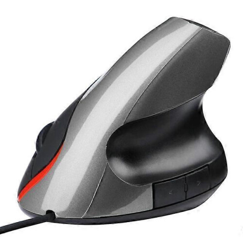 Ergonomic USB Vertical Optical Mouse for PC and Laptop, Gray, Comfortable Grip for Office and Home Use