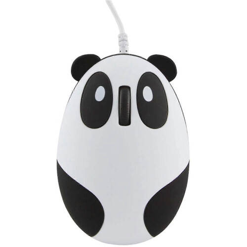 Cute Panda Wired Mouse Cartoon Portable Mini Travel Office Computer Mouse with Quiet Clicks