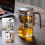 (520ML) Glass Tea Pot with Wood Handle One-Click Automatic Glass Tea Pot for Kitchen 2