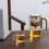 (520ML) Glass Tea Pot with Wood Handle One-Click Automatic Glass Tea Pot for Kitchen 3