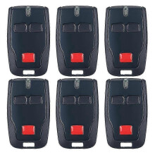 Lot de 6 télécommandes 2 canaux pour portail, émetteur 433 MHz, télécommande de remplacement compacte pour garage et accès po