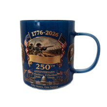Patriotischer Glasbecher zum 250-jährigen Jubiläum, 350 ml, für Kaffee und Tee, transparenter, hitzebeständiger Trinkbecher,
