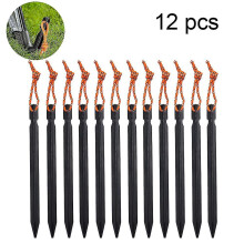 Picchetti per tenda in alluminio con corda riflettente, picchetti da campeggio leggeri per un fissaggio sicuro al terreno, co