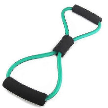 Fascia elastica di resistenza per l'espansione del torace a forma di 8 per allenamenti a casa, cinghia di stretching per eser