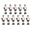 11 Pcs 1.4 m Table Soccer Player Figures Replacement Accessories for Foosball Game Machine 1
