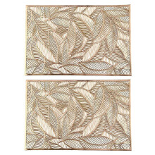 Set of 2 Hollow Plastic Placemats for Kitchen Table, Heat Resistant Dining Mats, Easy Clean and Durable Surface