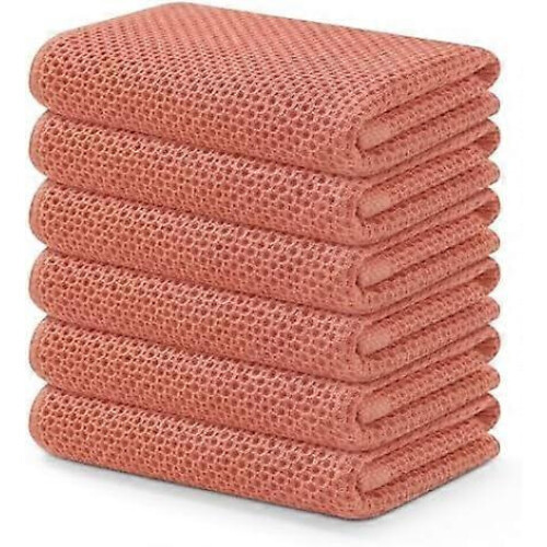 Πετσέτες κουζίνας από 100% βαμβάκι με ύφανση waffle, 6 τεμάχια, εξαιρετικά μα