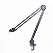 Support de micro sans ressort, support de bureau pour microphone à condensateur cantilever pour enregistrement en direct et p