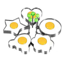 Stainless Steel Heart Shaped Egg Ring Mold, Nonstick Breakfast Frying Ring for Eggs, Pancakes, and Homemade Baking