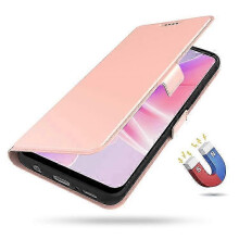 (PinkGold) Compatible For Motorola Edge 50 Neo 5G Case Shockproof TPU Inner Shell Leather Phone Cover Card Slot