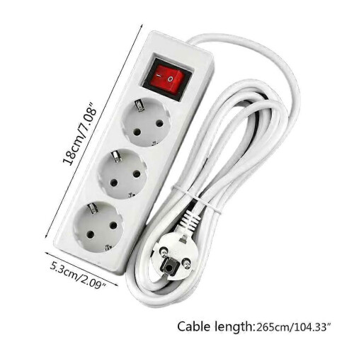 2-Prong Socket Adapter for EU Standard German Type Indoor Power Outlet, Durable Compact Plug Converter 1