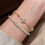 Μοντέρνο βραχιόλι αλυσίδας Lucky Clover Cubic Zirconia για γυναίκες, κομψά ρυθμιζόμ 3