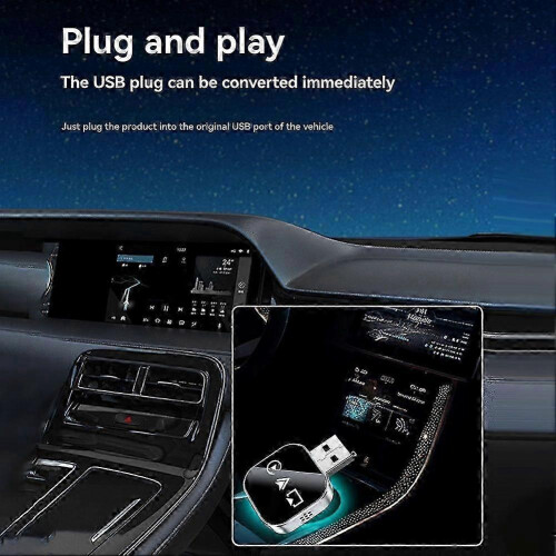 Ασύρματος προσαρμογέας CarPlay 3 σε 1, Smart AirPlay Android Auto USB Dongle, Ενσύρματη σύνδ 2