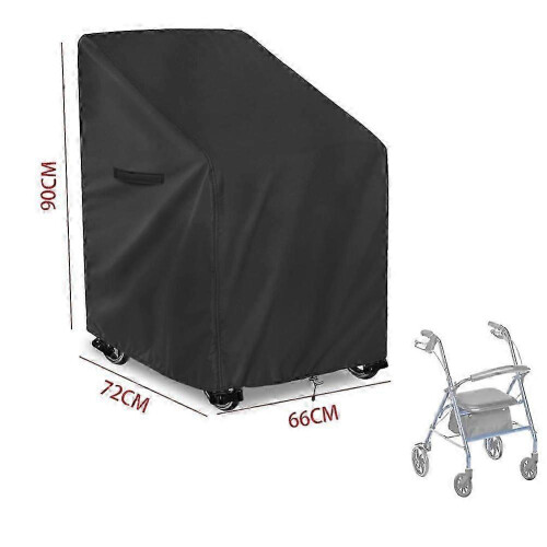 Waterproof Rollator Walker Cover for Seniors, Dustproof Mobility Aid Protector with Wheel and Seat Coverage 2