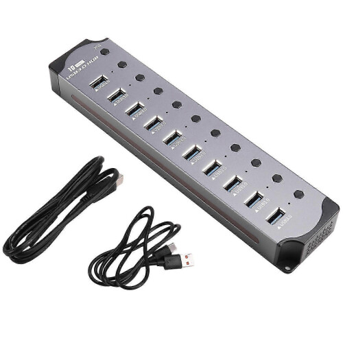 Διανομέας USB 10 θυρών με προσαρμογέα USB 10 σε 1 και διαχωριστή για φορητό υ 2