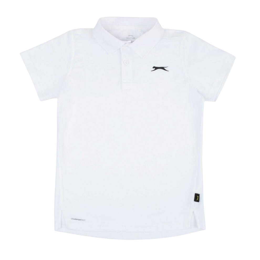 Slazenger (13 Years, White) Boys Lightweight Polo Shirt