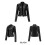 (L, Black) Women's Short Leather Jacket Spring Autumn Standing Collar Women's Leather Jacket 3