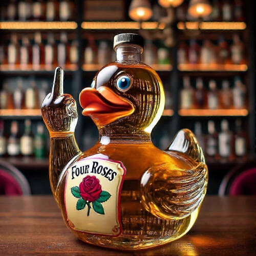(Duck A) 300ml whiskey decanter bald eagle, dachshund, owl, shaped bottle, eagle shaped