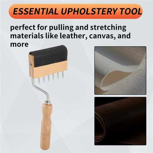 Gooseneck Webbing Stretcher Upholstery Tool, Wood Handle Webbing Puller Stretcher, Carpet Canvas Webbing Stretching Tool 2