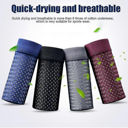 Men Bamboo Boxer Briefs, Compression Stretch Microfiber, UV Protecting Quick Dry Thermo Comfort Silky Smooth 2