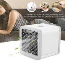 Climatiseur personnel portable 3 en 1, rafraîchit humidifie purifie l'air, 3 vitesses, 7 couleurs LED, réservoir 8h, alimentation USB