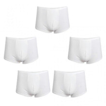 Incontinentieboxershorts voor heren, 5 stuks, wasbaar, wit, normale absorptie