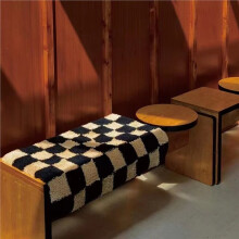 Modern Eenvoudig Schaakbord, Verdikt, Vierkant Tapijt, Toilet, Badkamerdeur, Absorberend, Vuil, Antislip A