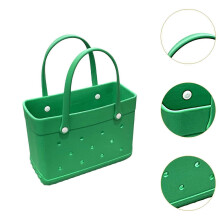 Borsa da spiaggia portatile, organizer per viaggi, campeggio e picnic, borsa in EVA impermeabile con ampia apertura superiore