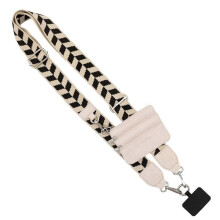 (B) Phone Strap with Zippered Pouch Adjustables Shoulder Neck Strap for Outdoor