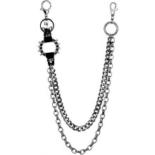 Unisex Punk Chain Belt for Pants with Lobster Clasp, 35cm 45cm Alloy Waist Chain