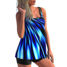 Dames tankini zwemkleding set in grote maten, nylon, XL-5XL