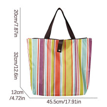 Borsa per la spesa portatile pieghevole in tessuto 600D, portata massima 10 kg, motivo a griglia