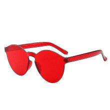 Lunettes de soleil monobloc sans monture en forme de cœur, couleur gelée transparente, monture en plastique, accessoires photo pour fêtes