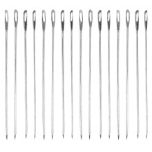Aiguilles à repriser, gros chas, fer argenté, longueur 15 cm, paquet de 100, pour tricot, couture et loisirs créatifs